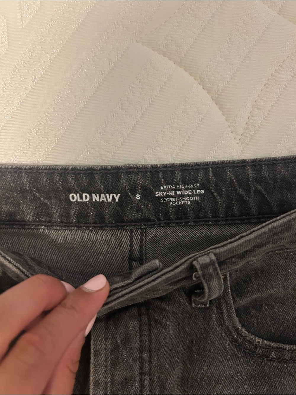 Old Navy Women's Sky-Hi Wide Leg Jeans - Charcoal
